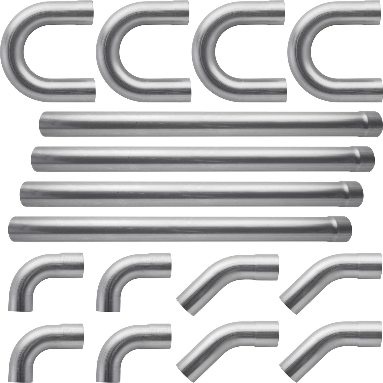 3.5 Inch Stainless Steel Dual Exhaust Mandrel Bend Tubing Kit