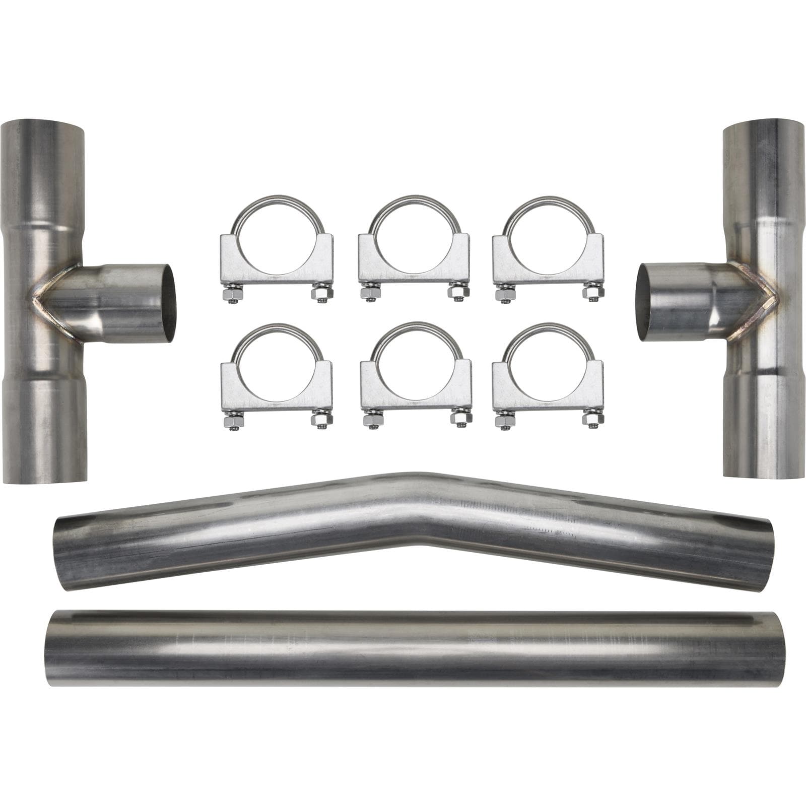 Universal Dual Exhaust Stainless H-Pipe Balance Tube Kit, 2-1/2"