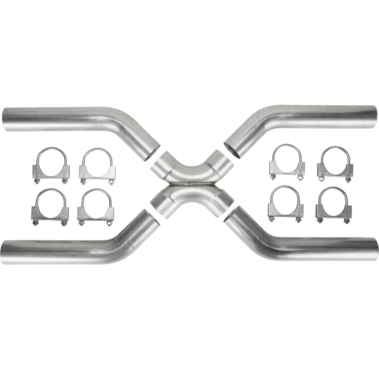 Universal Mandrel X-Pipe Balance Tube Kit, 2-1/2-inch, Stainless