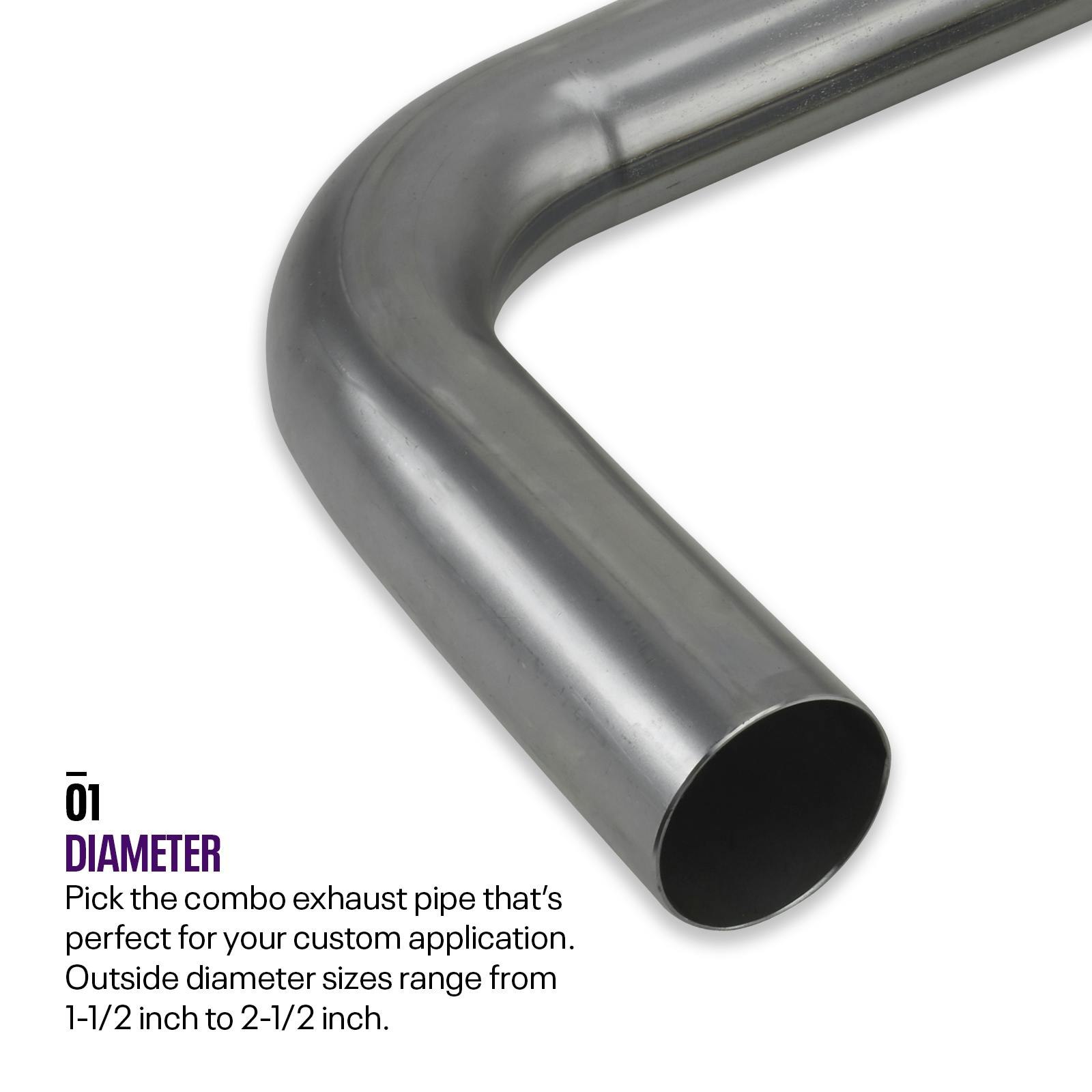 Combo Exhaust Pipe Mandrel Bend Tubing & U-Bend, 2 Inch