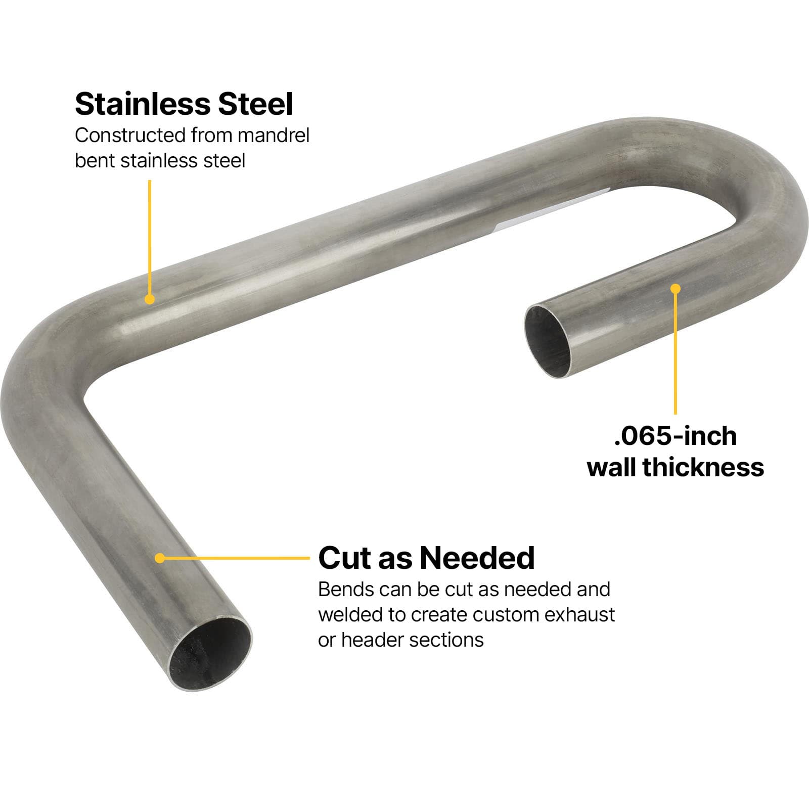 Stainless Steel Combo Exhaust Bend, 2-inch
