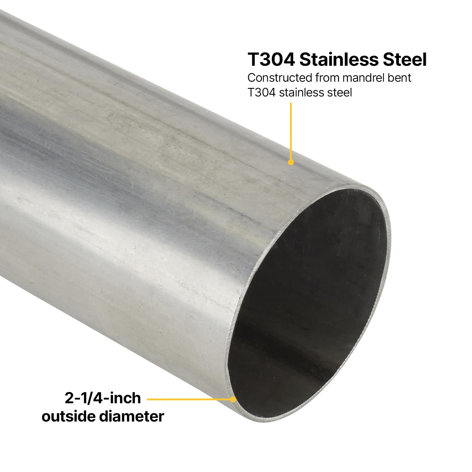 Stainless Steel Combo Exhaust Bend, 2-1/4-inch