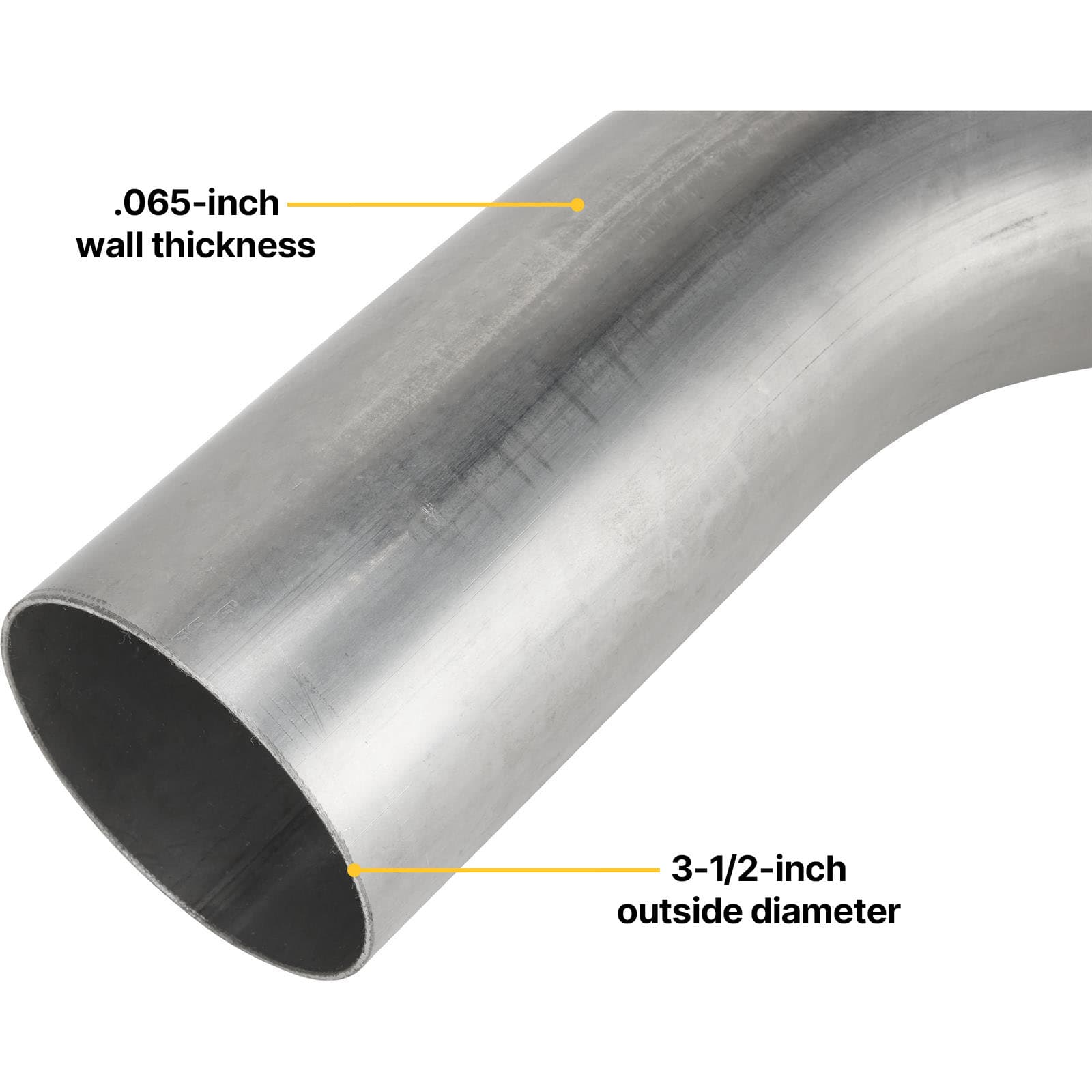 Stainless Steel 45-Degree Exhaust Bend, 3-1/2-inch