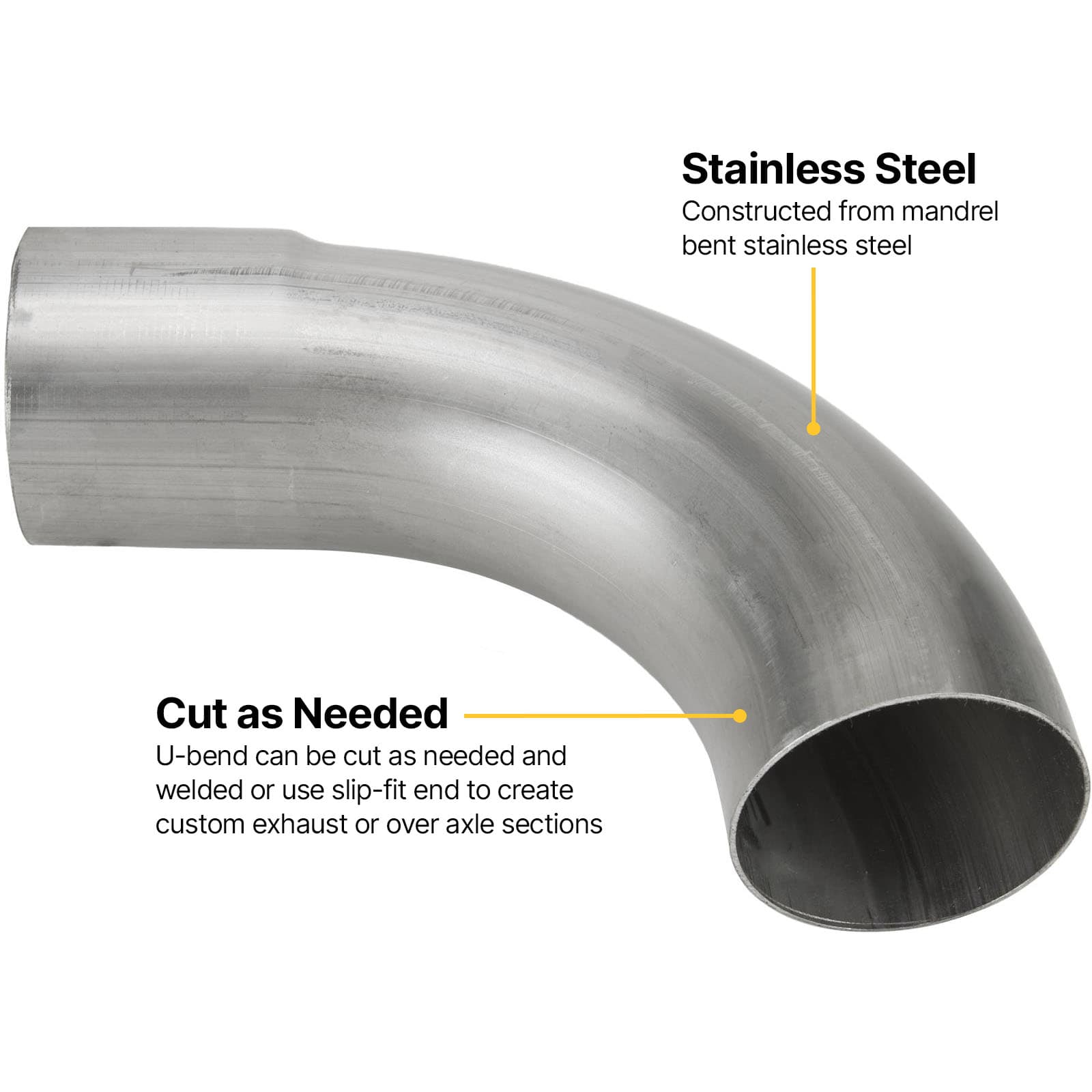 Stainless Steel 90-Degree Exhaust Bend, 3-1/2-inch