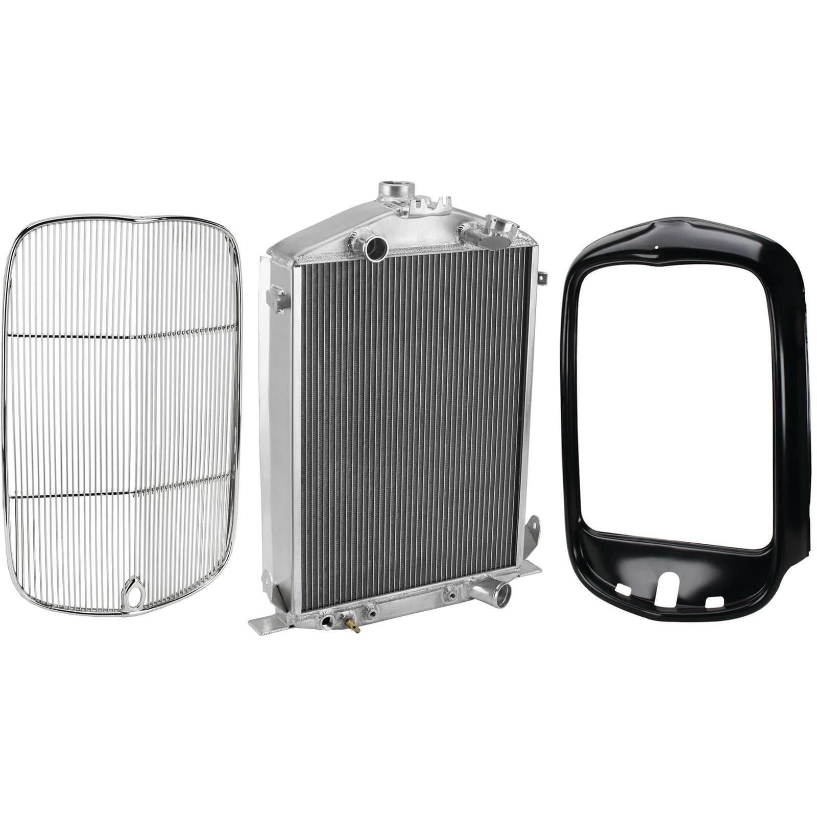 1932 Ford Radiator for Small Block Chevy, Grille Shell and Insert