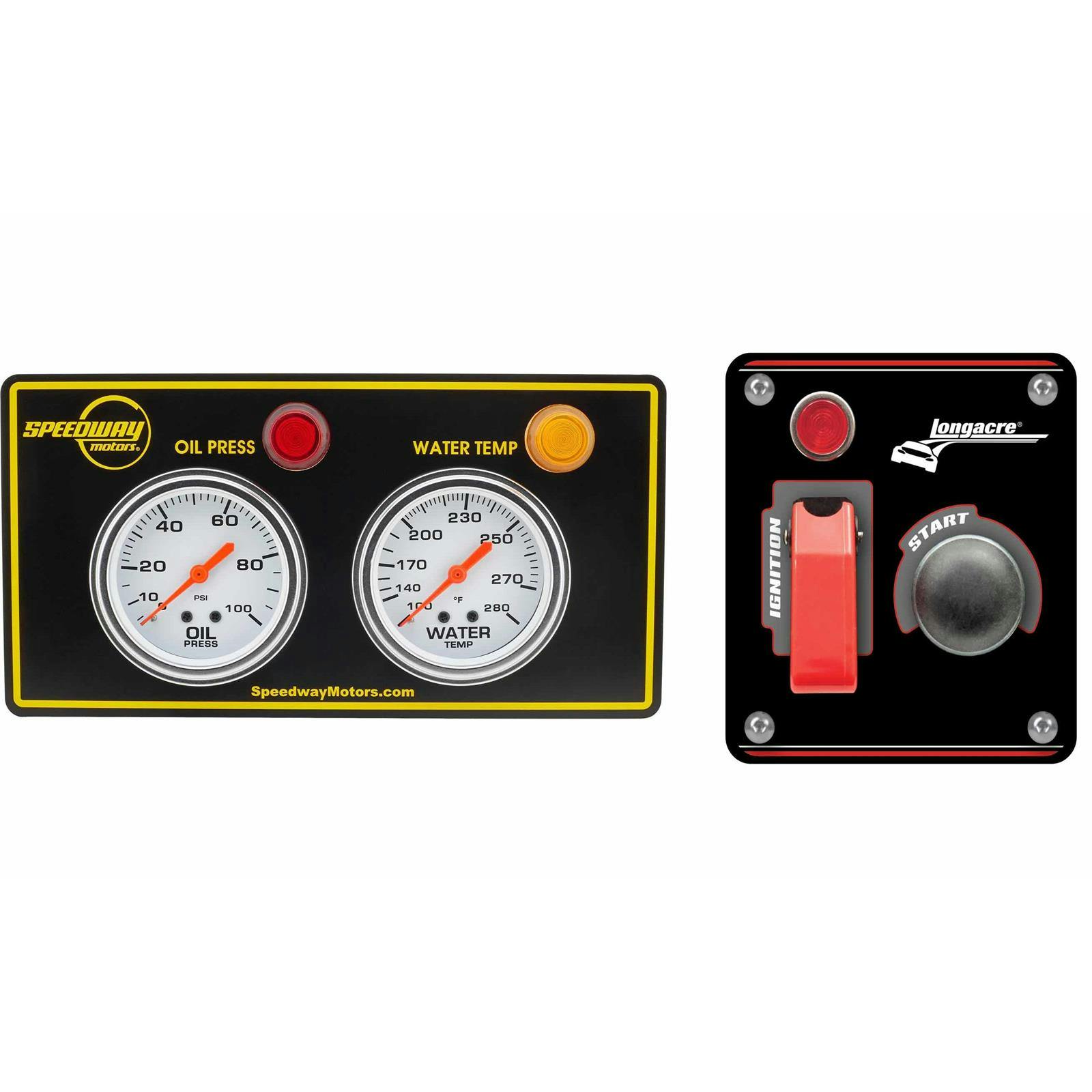 2-Gauge Panel w/Warning Lights,Oil Press/Water Temp & Start Panel