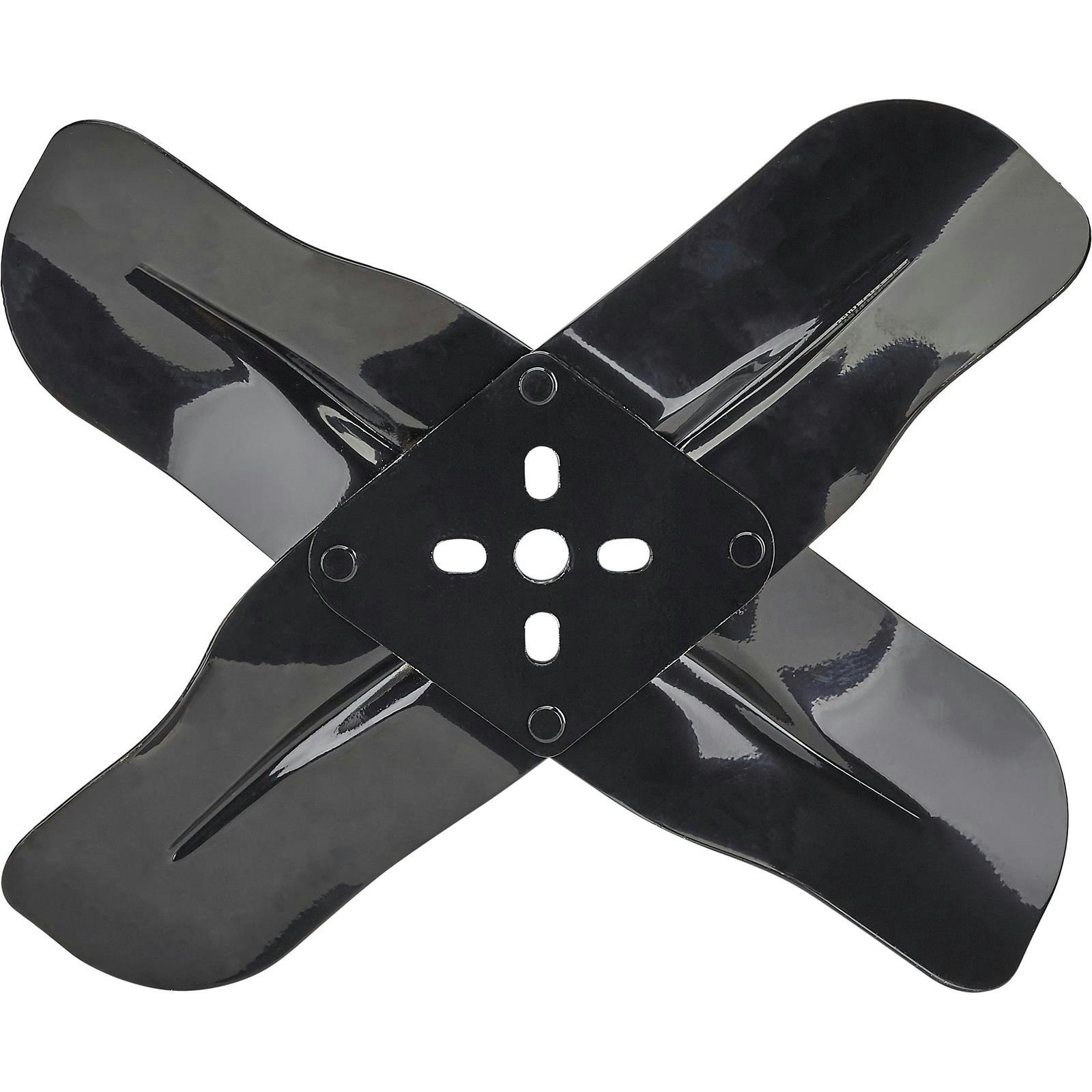 4-Blade Steel Non-Flex Racing Fan, 15 Inch, Black Powder Coated