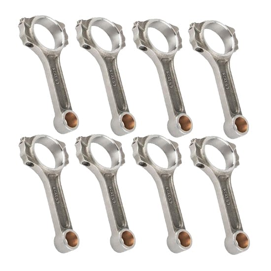 Scat 25700716 Small Block Chevy 4340 I-Beam Rods, 5.7 Inch, Bushed Pin