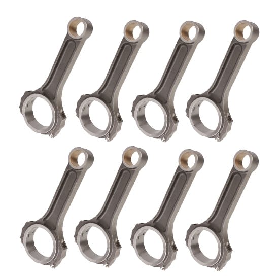 Scat 26385716 B/B Chevy 4340 Forged Bushed I-Beam Rods, 6.385 Inch