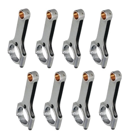 Scat 2-350-6125-2000-QLS Q-Lite S/B Chevy Rods, 2 In Journal, 6.125 In