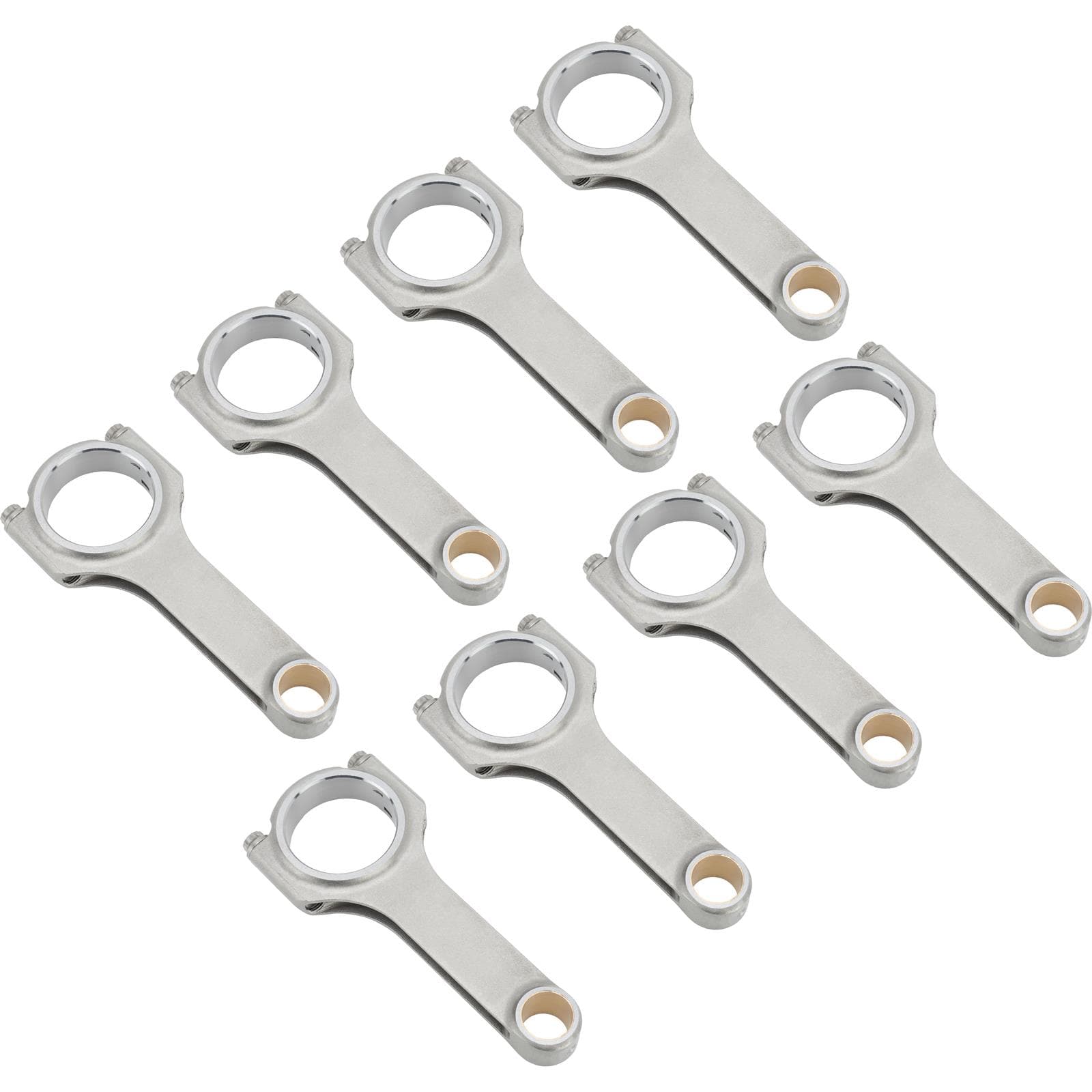 Small Block Chevy 4340 Steel H-Beam Rods, Bushed Pin