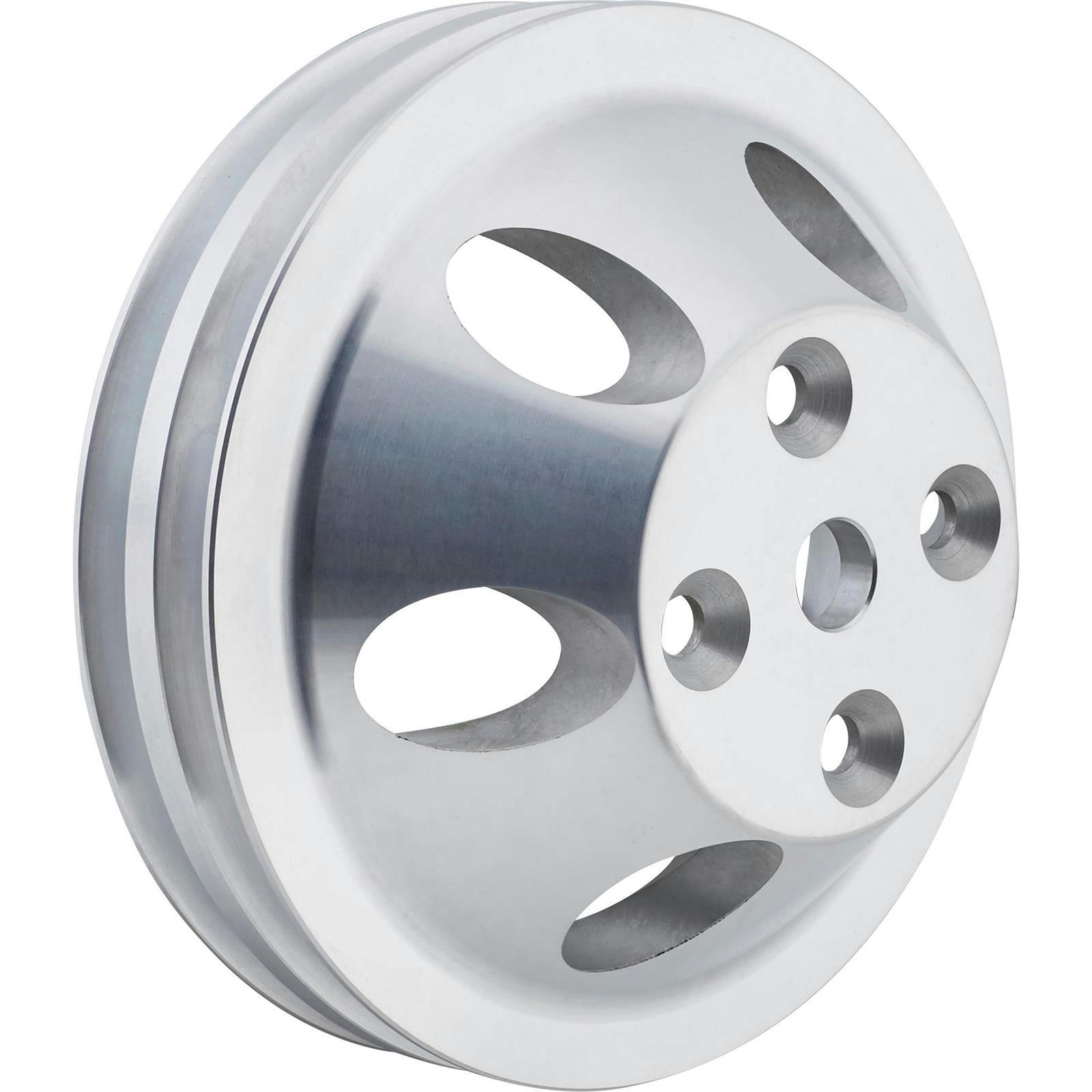 Small Block Chevy Alum. Long Pump Double Groove Upper Pulley