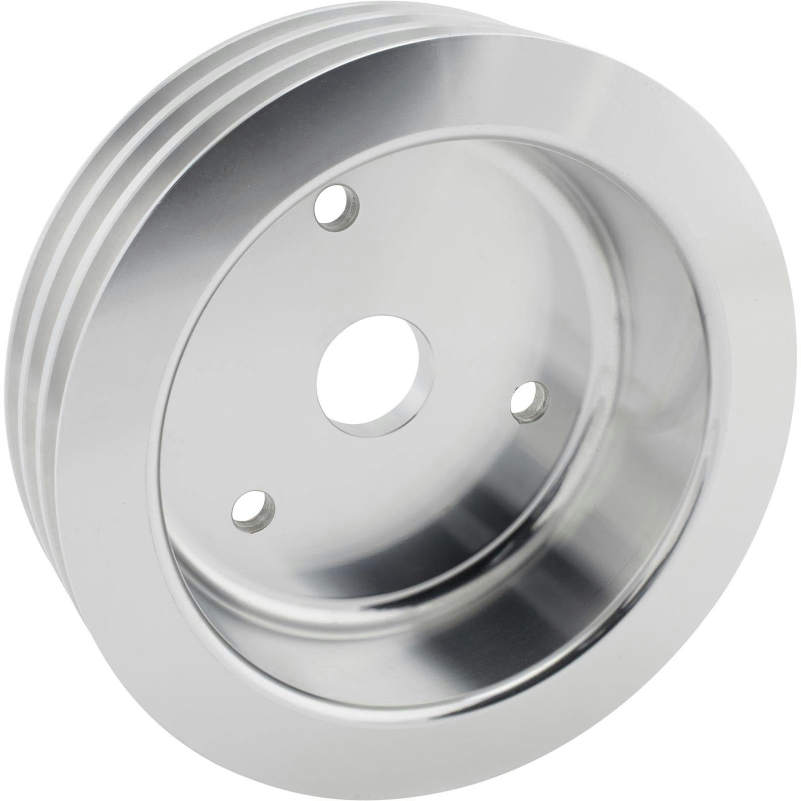 Small Block Chevy Aluminum Triple Lower Pulley, Short Pump