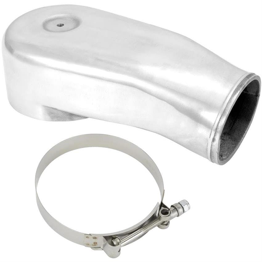 Carb Hat Air Bonnet Plenum, Single, 4 In & Stainless T-Bolt Clamp