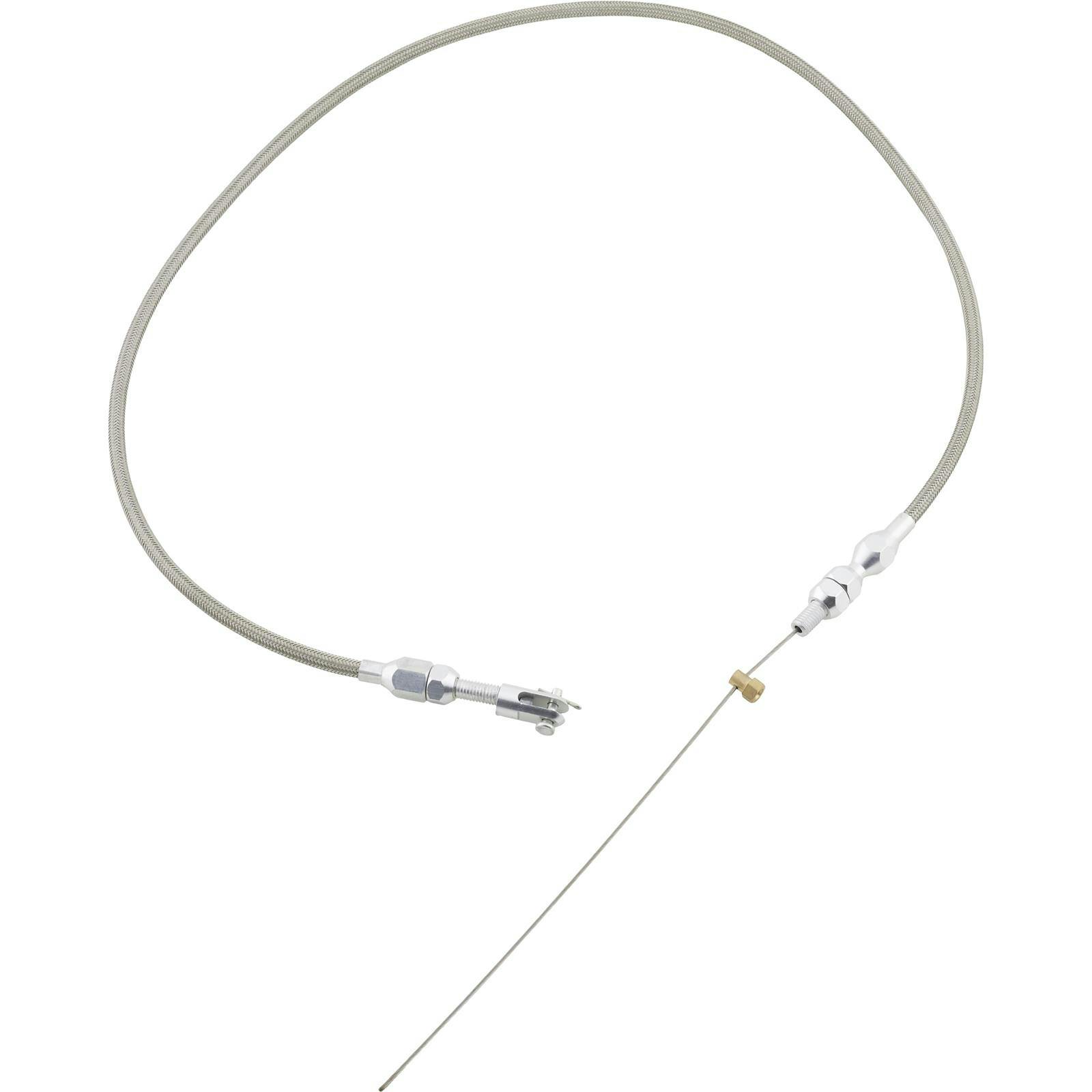 Stainless Steel Braided Throttle Cable, GM/Ford, 36 Inch