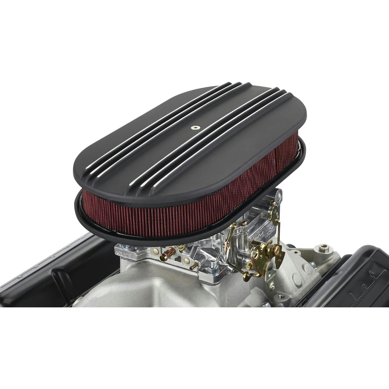 15 Inch Partial Finned Oval Air Cleaner Set W/ Washable Filter