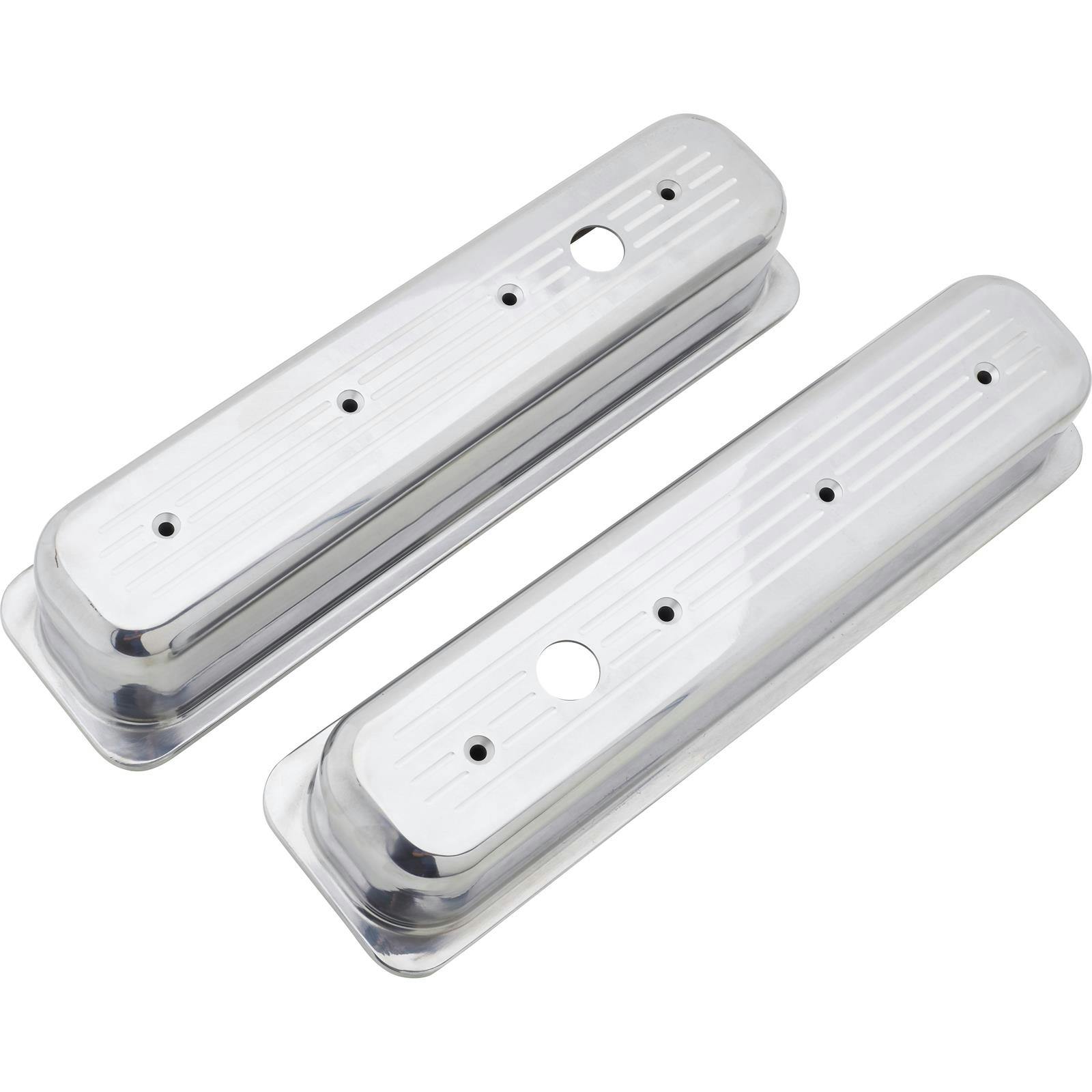 1987-Up Small Block Chevy Tall Valve Covers, Ball Milled