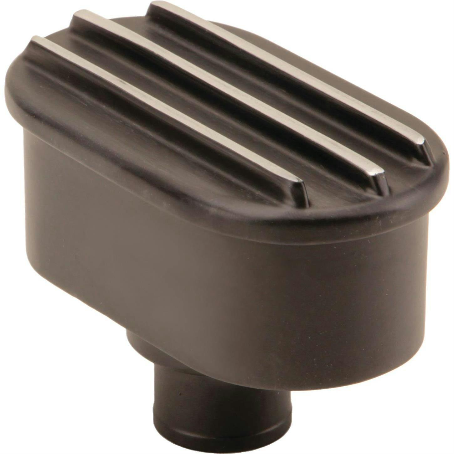 Black Aluminum Universal 1-1/4 Inch Finned Push-In Breather