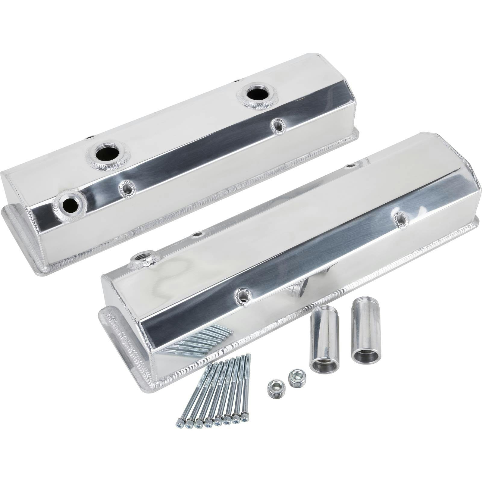 Small Block Chevy Fabricated Valve Covers w/ Breather Tubes