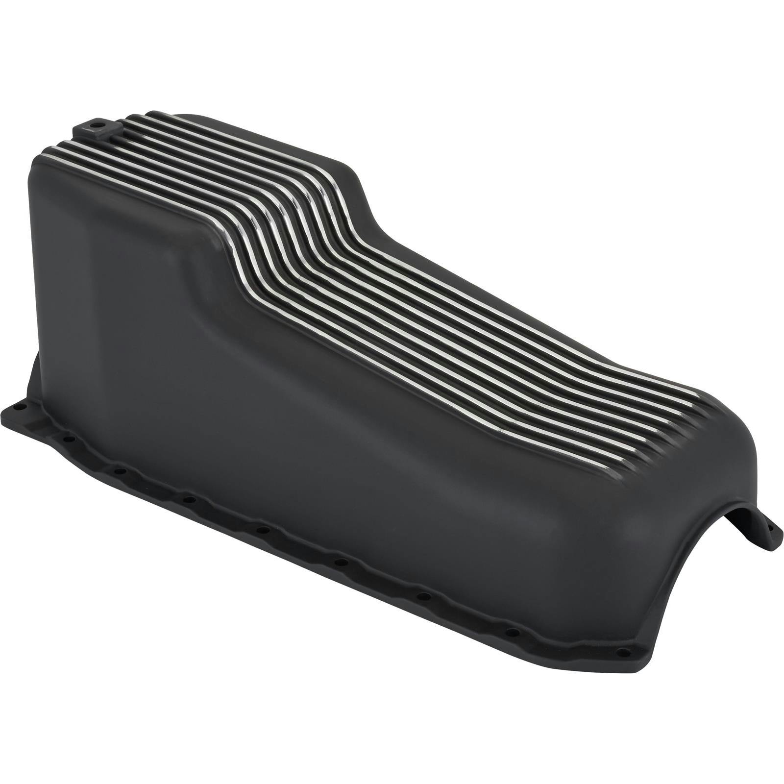 1986-Up Small Block Chevy Painted Black Aluminum Oil Pan