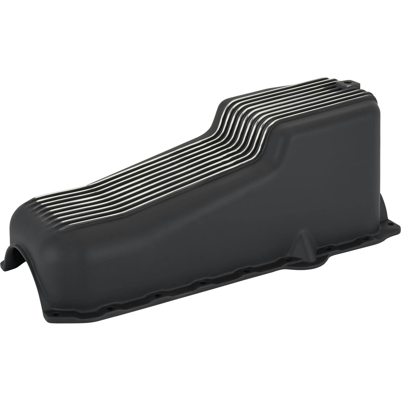 1986-Up Small Block Chevy Painted Black Aluminum Oil Pan