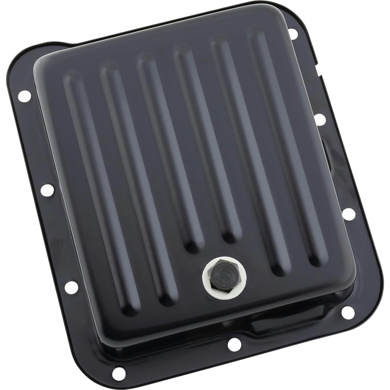 Ford C4 Transmission Pan, Case Fill Style, Black Steel