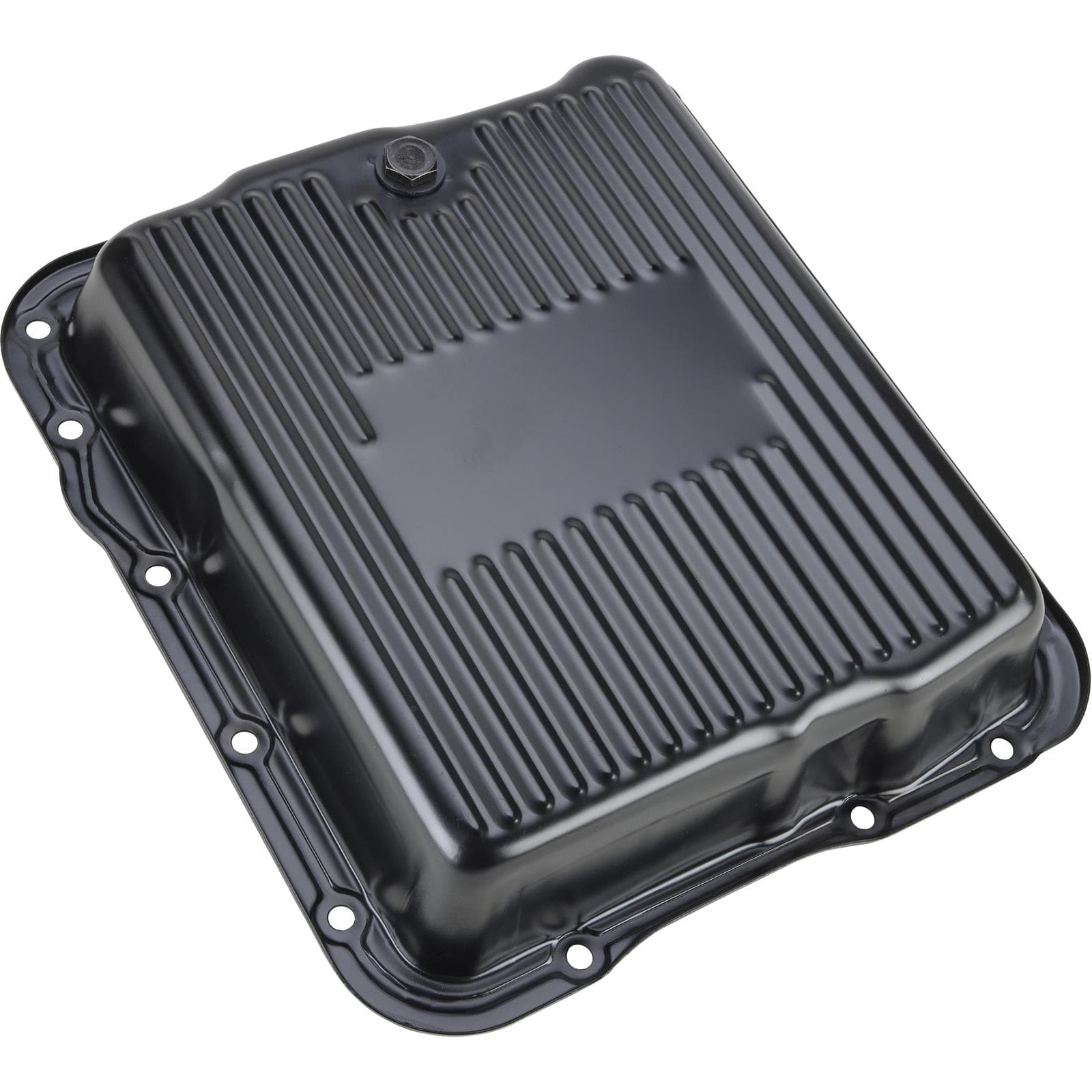 Black Steel GM 700R4-4L60E-4L65E Transmission Pan, 2-5/8 Inch Deep