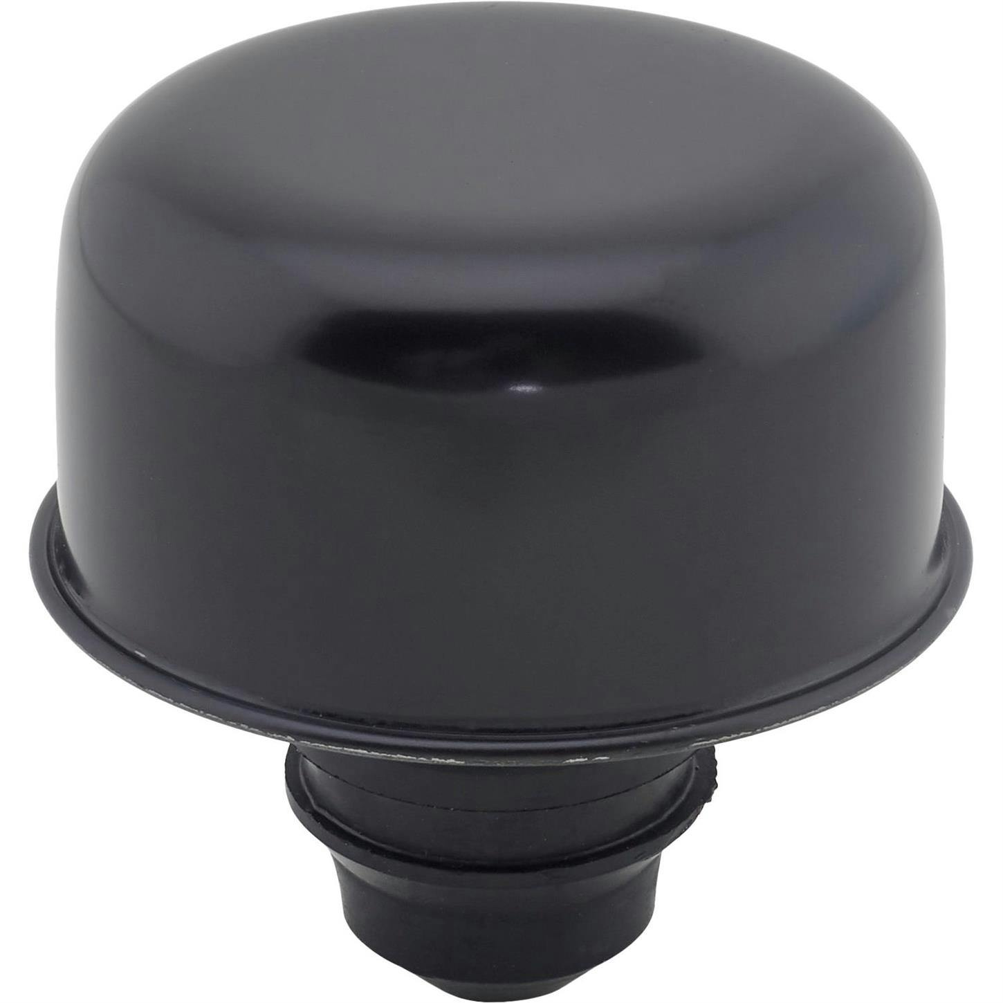 Black Steel Universal 1-1/4 Inch Breather, Smooth, 2-3/4 Inch Diameter