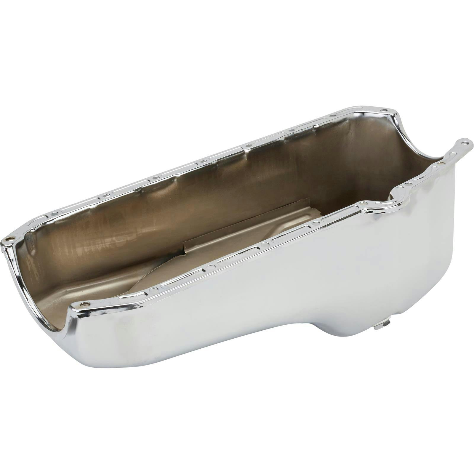 1957-79 Small Block Chevy Chrome Oil Pan with Dipstick