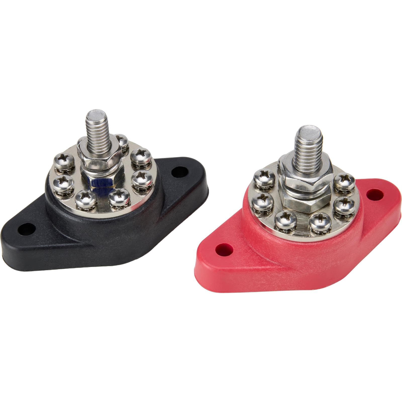 Painless 80116 8 Point Distribution Blocks, Red and Black