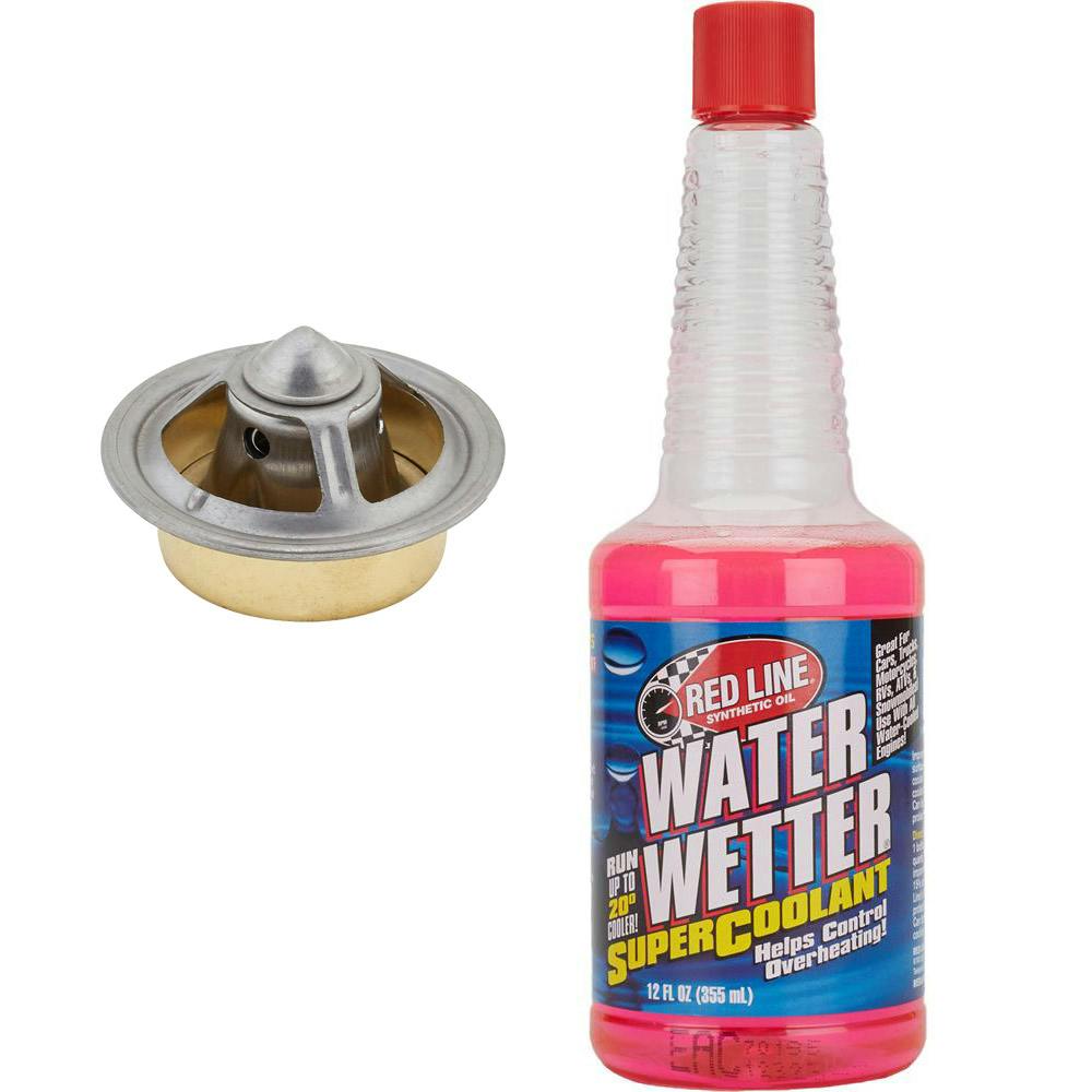 180 Degree High Flow Thermostat & Water Wetter Coolant Additive