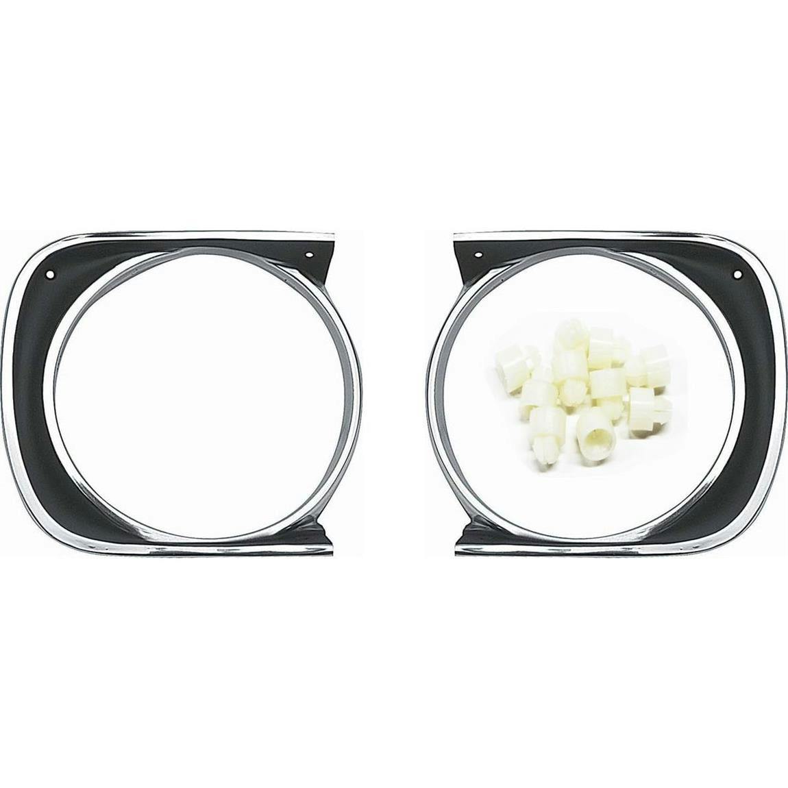 OER 1967 Camaro Headlight Bezels and Barrel Nuts