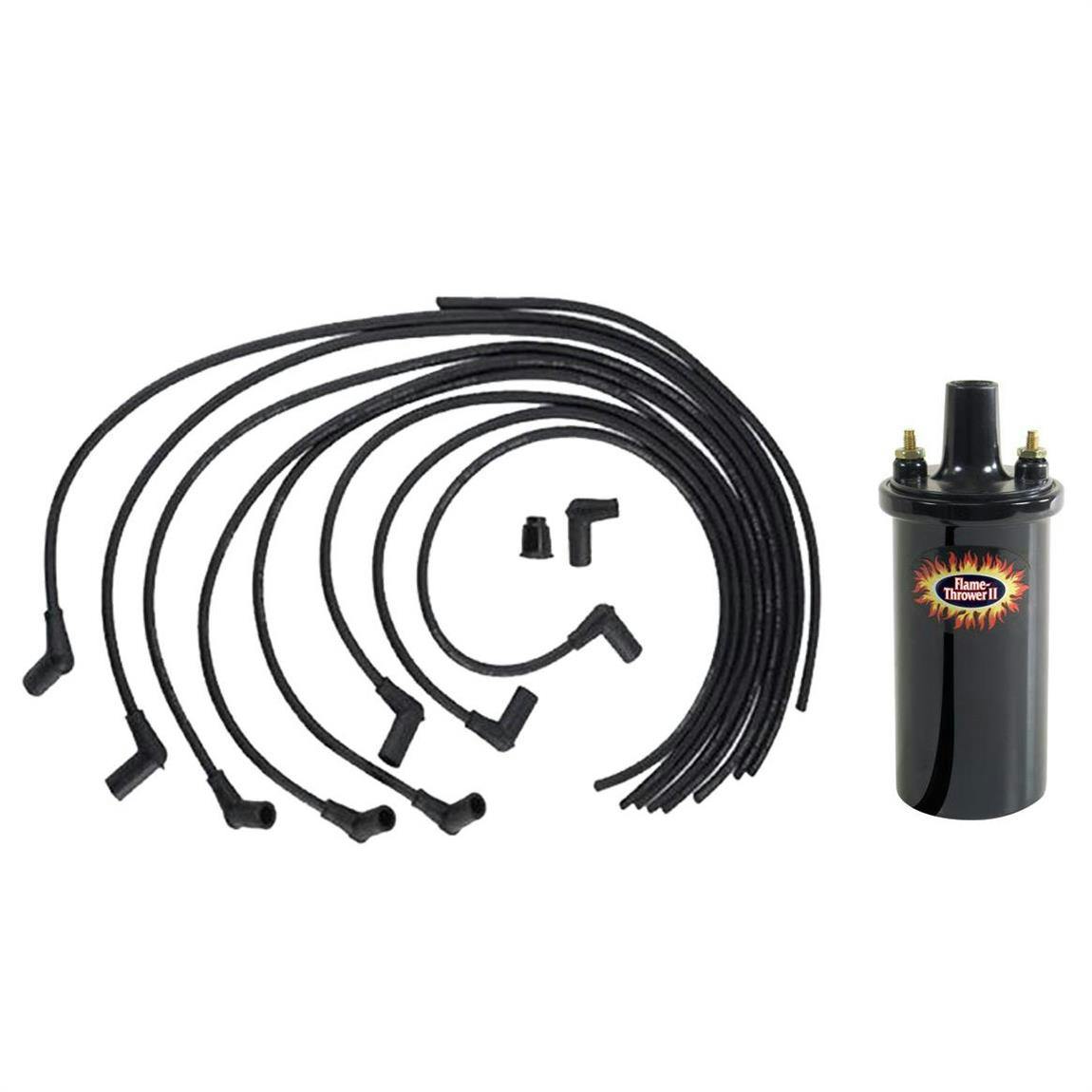 Flame-Thrower II Ignition Coil and Flathead Spark Plug Wire Set