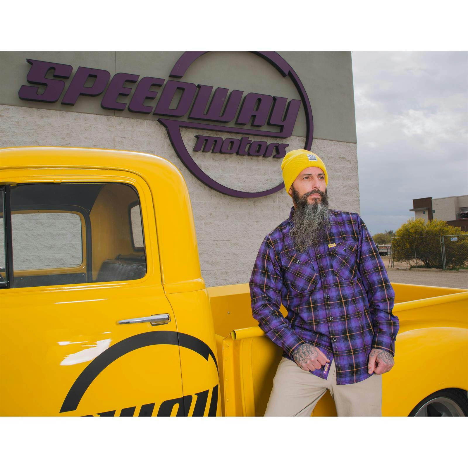 Speedway Motors x Dixxon Flannel Co. Purple Reign Flannel