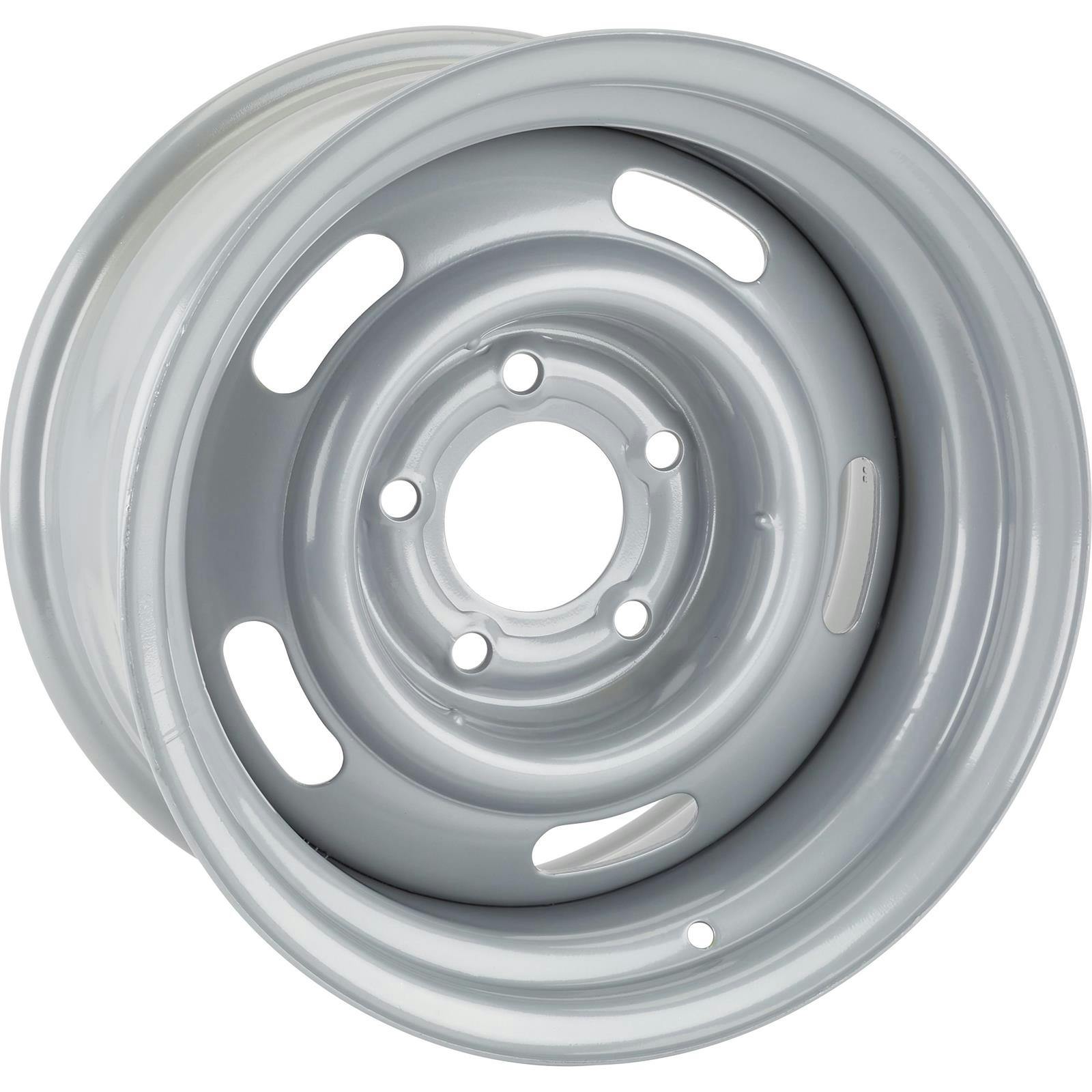 Speedway Steel GM-Style 15 Inch Rally Truck Wheel, 5 On 5 Inch