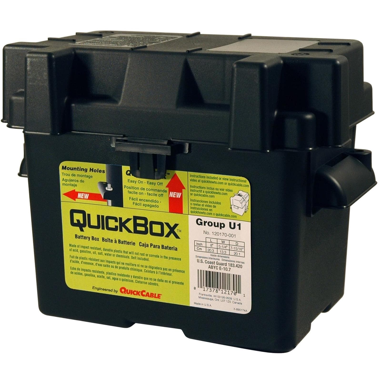 Quick Cable 120170 QuickBox™ U1 Battery Box, 8"H x 7.5"W x 10.5"D