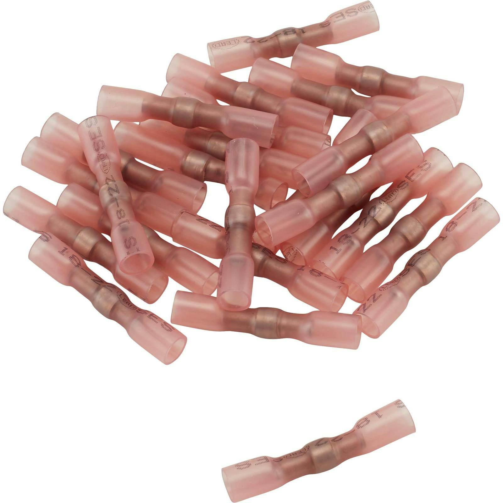 Pico 2254G Seamless Butt Connector, Red 22-16 AWG, 25 Pc