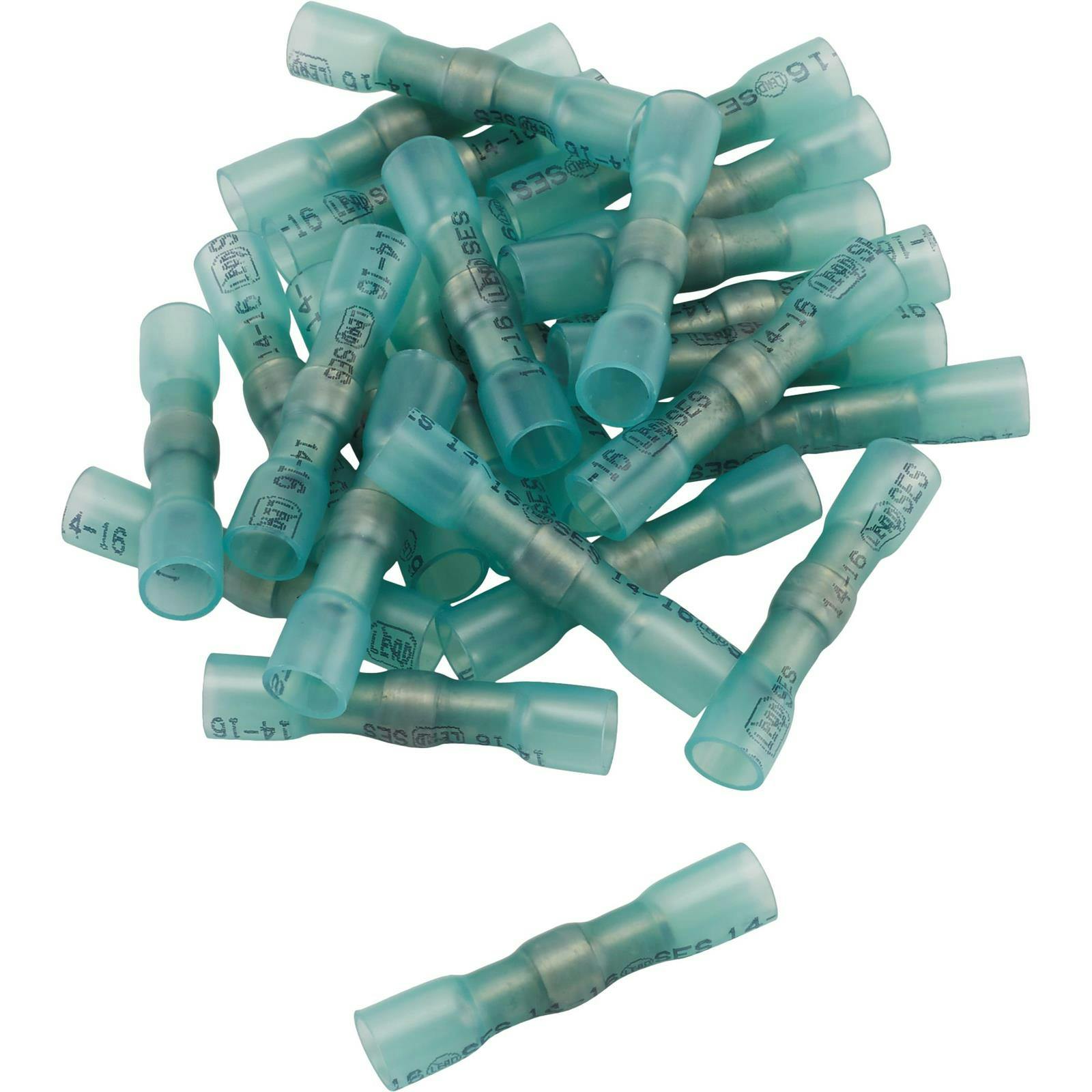 Pico 2264G Seamless Butt Connectors, Blue 16-14 AWG, 25 Pc