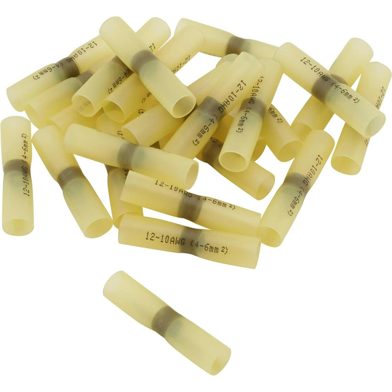 Pico 2272G Butt Connectors, Yellow 12-10 AWG, 25 Pc