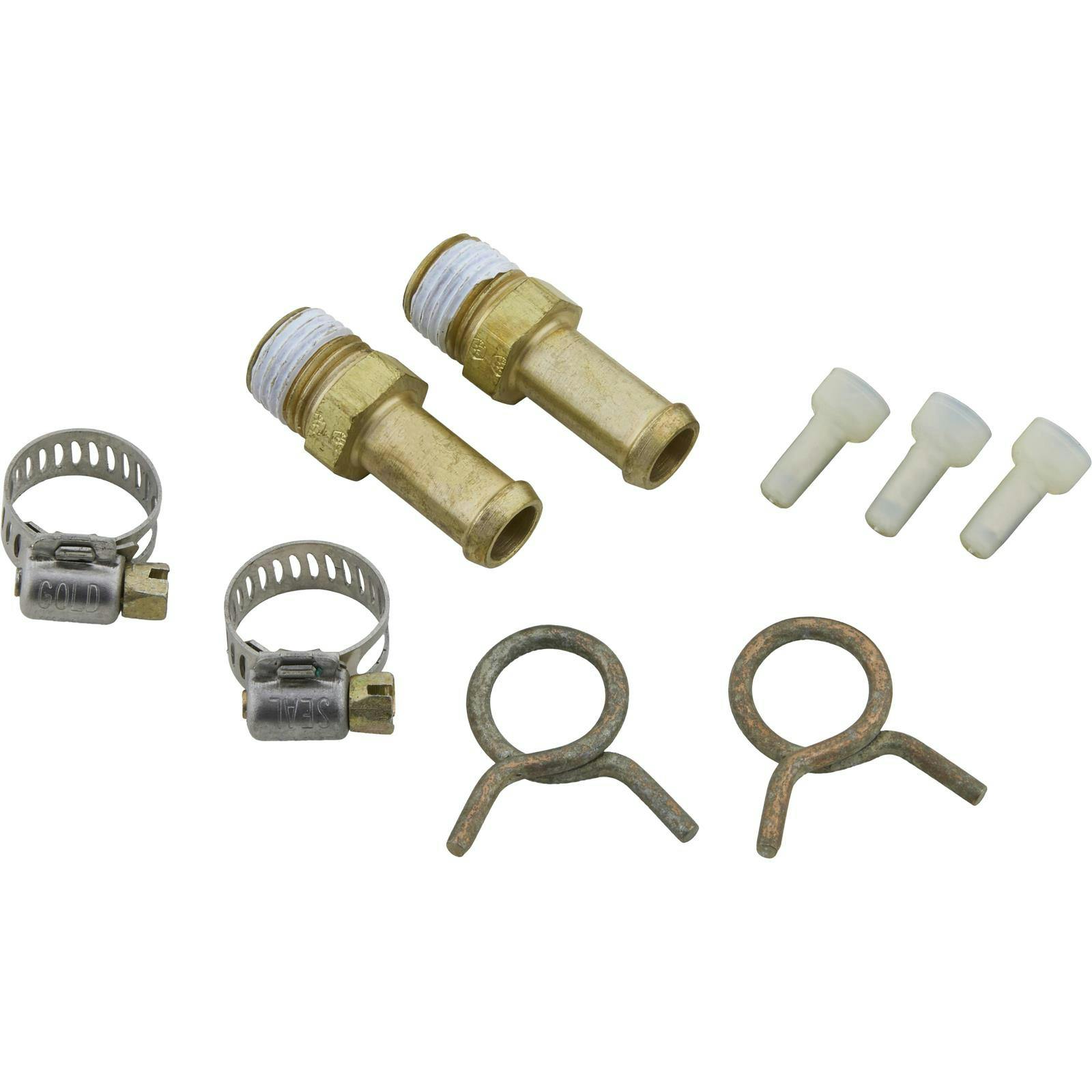 Fuel and Oil Line Hose Nipple Fitting Kit, 3/8 Hose to 1/4 NPT