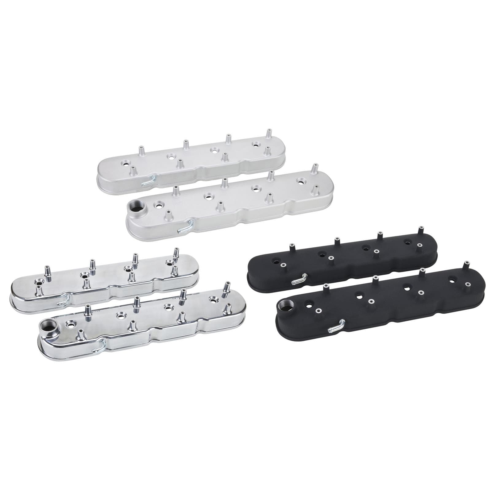 GM LS Cast Aluminum Valve Covers, w/Coil Mounts, Pair