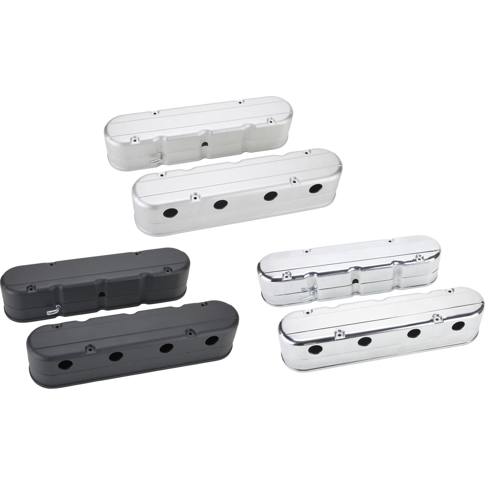 GM LS Smooth Cast Alum Valve Covers, w/Coil Mounts, Pair