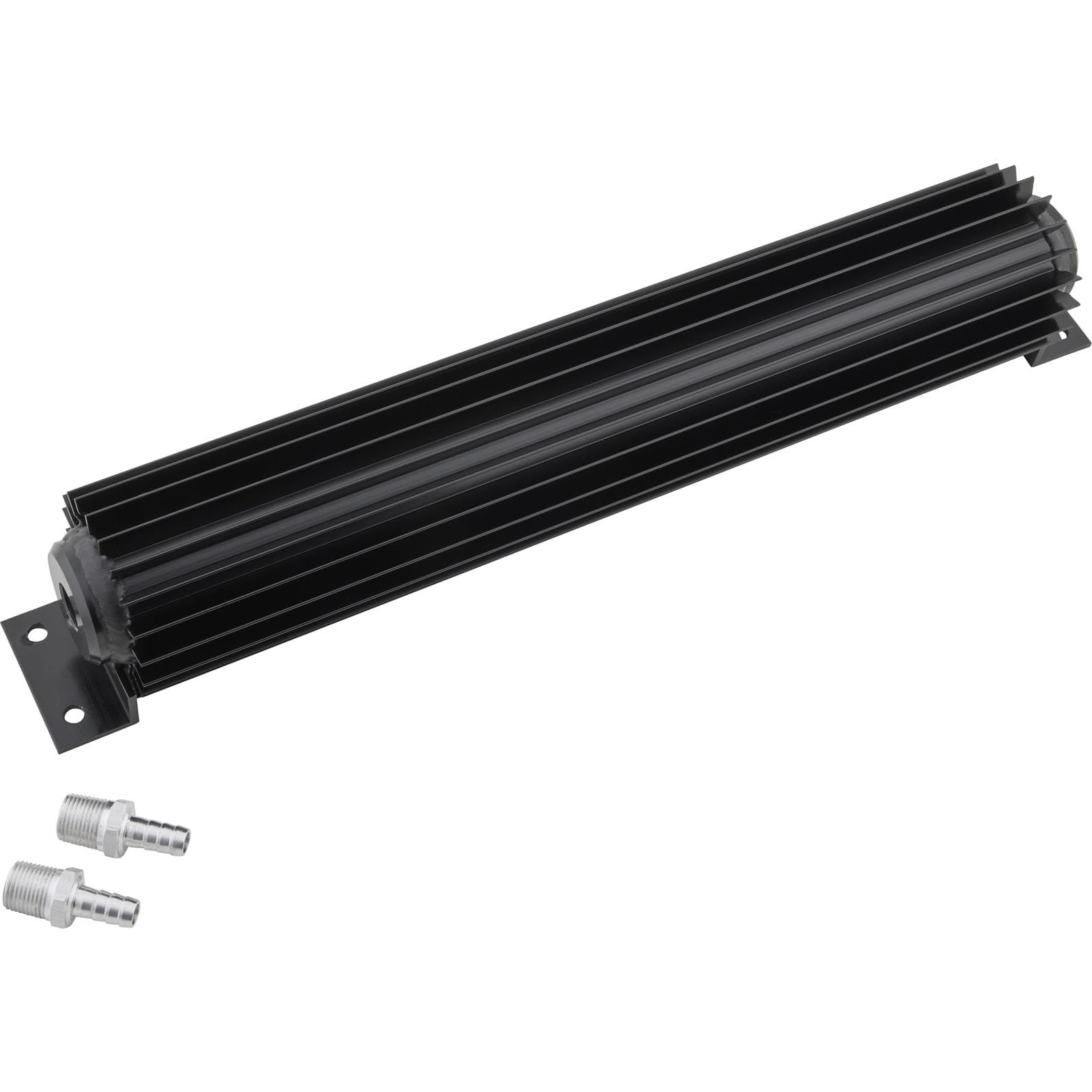 Black Aluminum Heatsink Transmission Cooler, 15 Inch