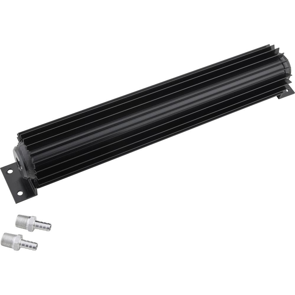 Black Aluminum Heatsink Transmission Cooler, 18 Inch