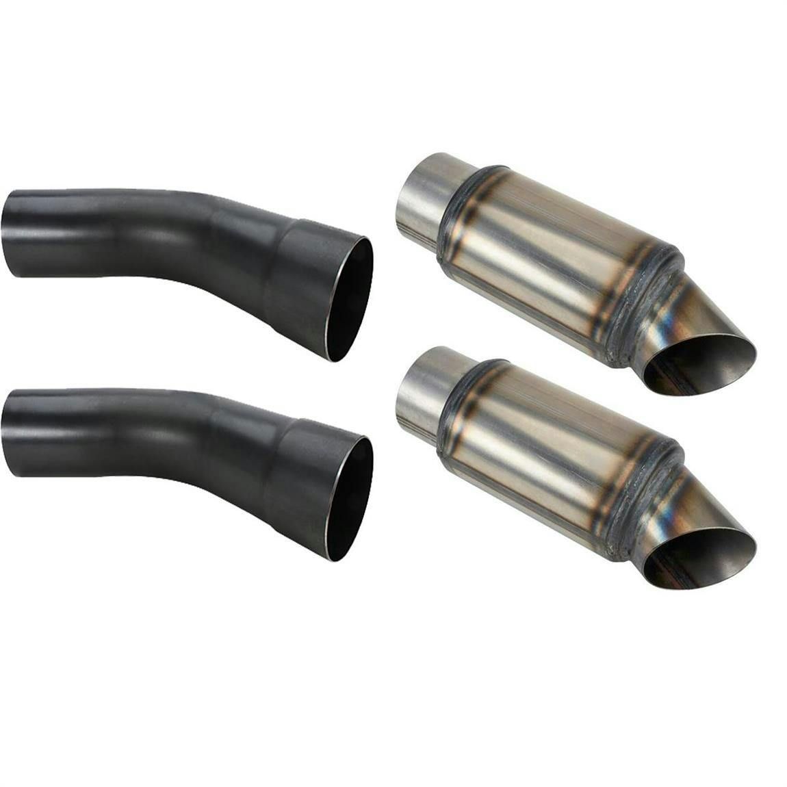 Exhaust Mufflers, 3 Inch x 6 Inch & 45 Degree Mild Steel Elbows
