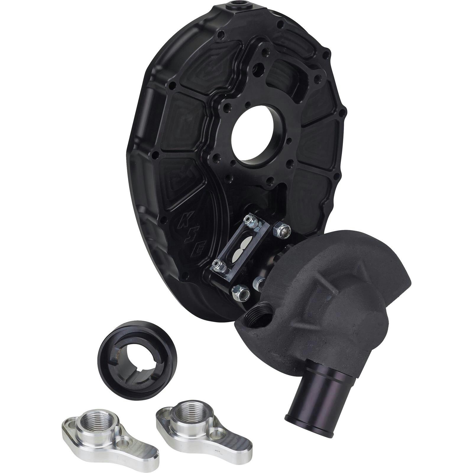 KSE KSD10-11000B Billet Front Cover & Water Pump Assembly, Black