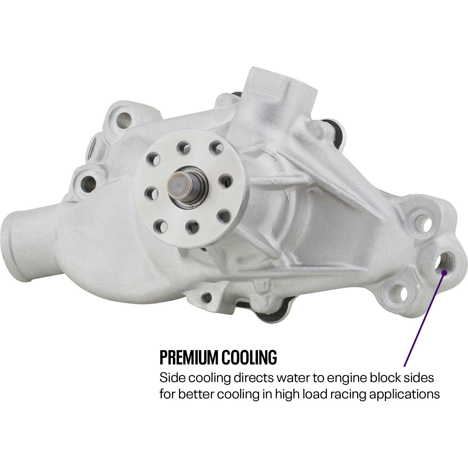 Small Block Chevy Aluminum Short Side Water Pump