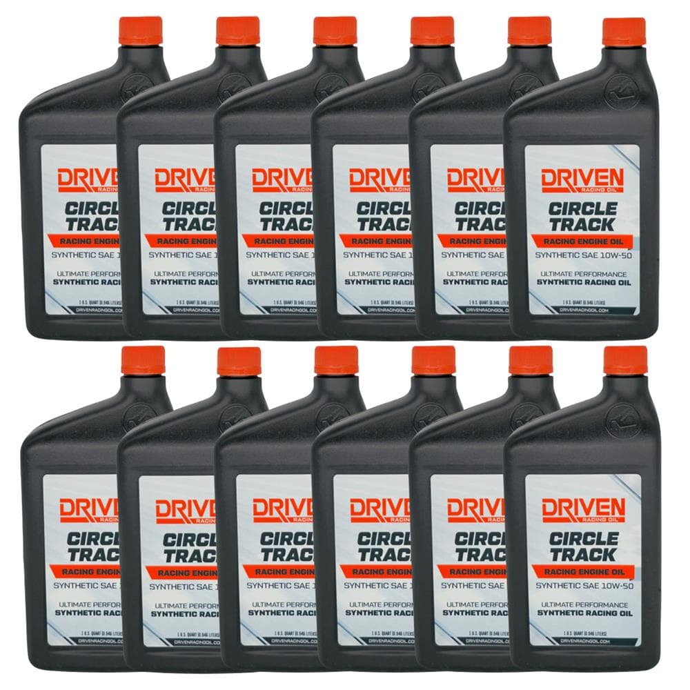 Driven Racing Oil 26156 Circle Track Synthetic Oil 10W50, 12 Qts