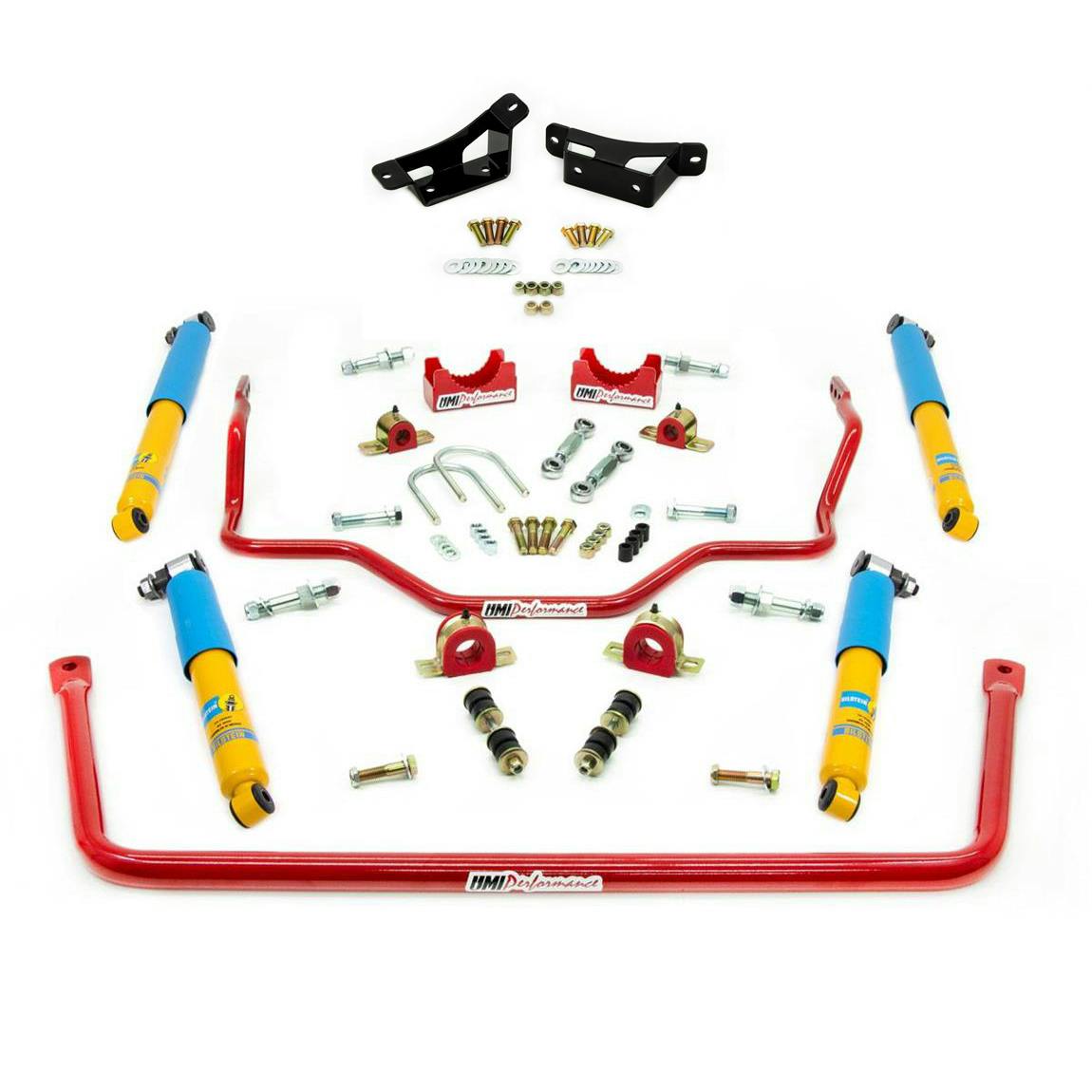 1973-87 C10 Stage 1 Handling Kit & Front Sway Bar Brackets, Red