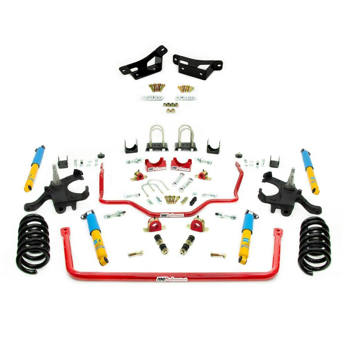 1973-87 C10 Stage 2 Handling Kit & Front Sway Bar Brackets, Red